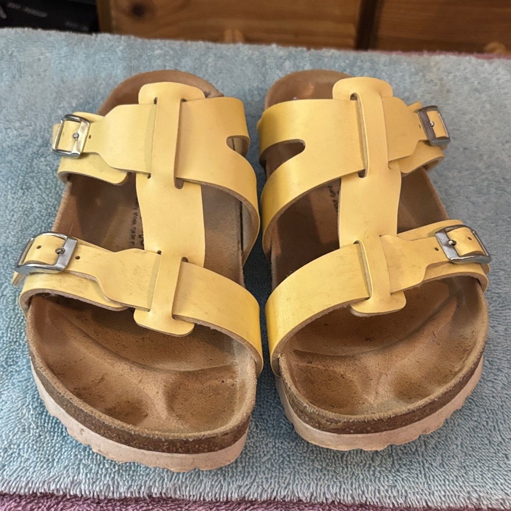Yellow Strappy Sandals